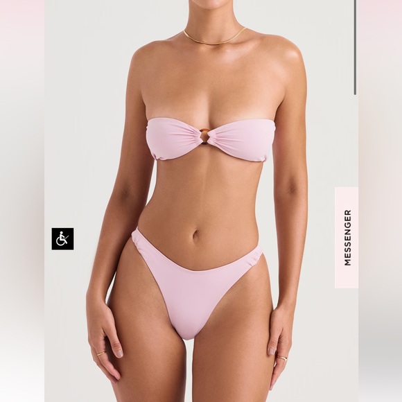 BRAND NEW MEDEA BLOSSOM BANDEAU BIKINI TOP &DELPHI BLOSSOM RUCHED BIKINI BOTTOM - Picture 5 of 6